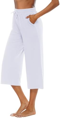  OYANUS Comfortable Women's Casual Summer Wide Leg Drawstring Capris with Pockets
| OYANUS Stylish Women's Casual Summer