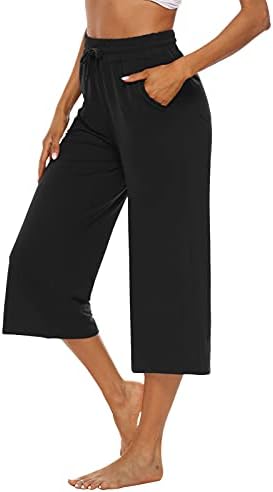  OYANUS Comfortable Women's Casual Summer Wide Leg Drawstring Capris with Pockets
| OYANUS Stylish Women's Casual Summer
