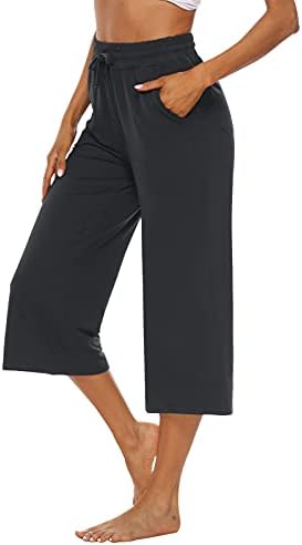  OYANUS Comfortable Women's Casual Summer Wide Leg Drawstring Capris with Pockets
| OYANUS Stylish Women's Casual Summer