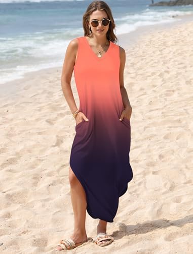  Summer Dresses for Vacation and Beach OEKO-TEX Pockets
| Maxi Dress with Pockets Summer Beachwear OEKO-TEX
| SAMPEEL Su