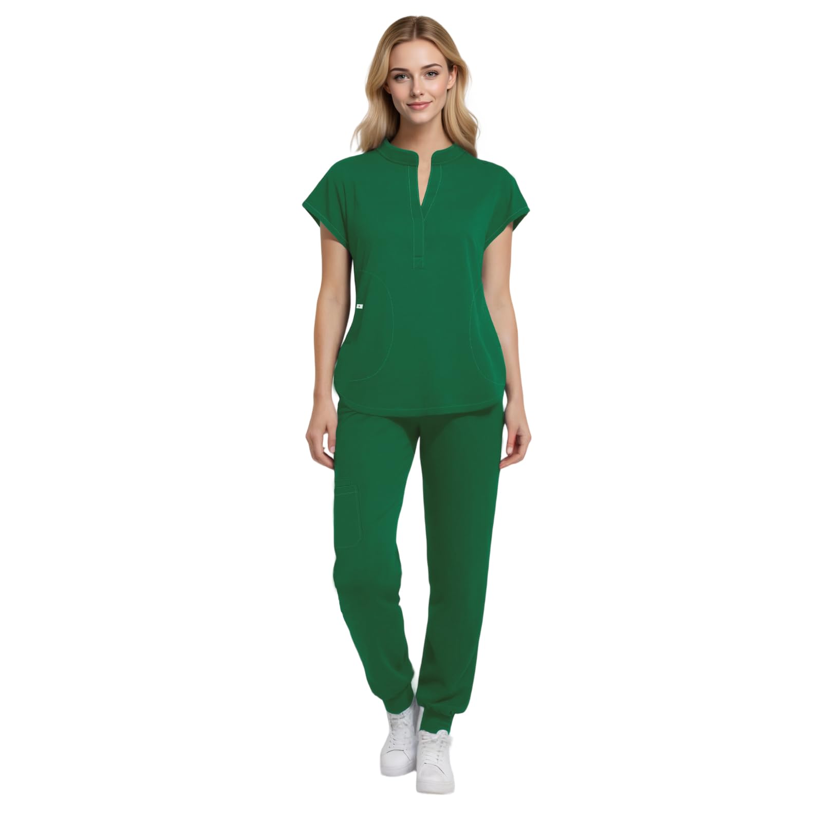 Aofany Scrubs Set For Women Nurse Uniform Jogger