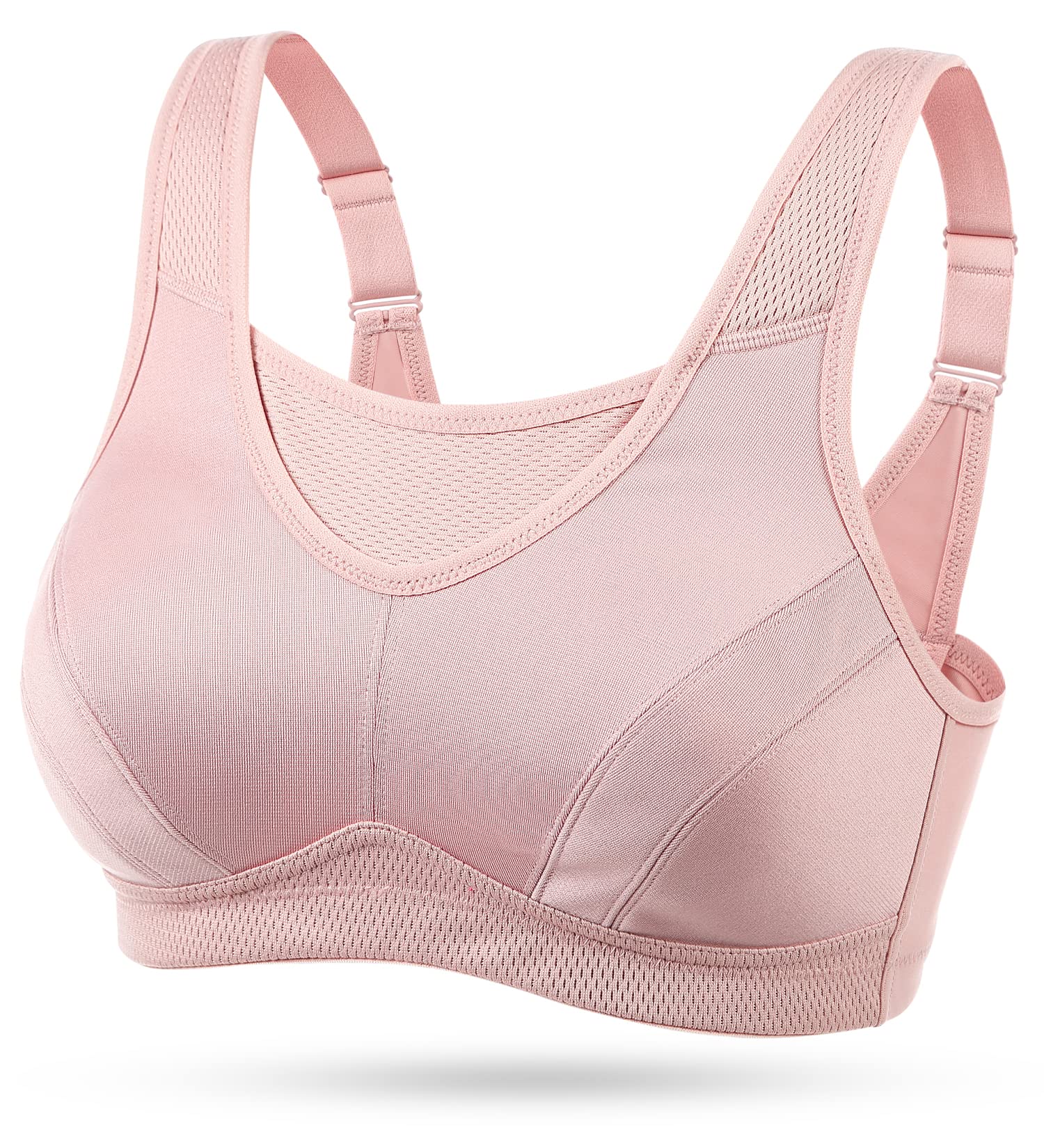 Aosany Womens Plus Bra Wireless Pink